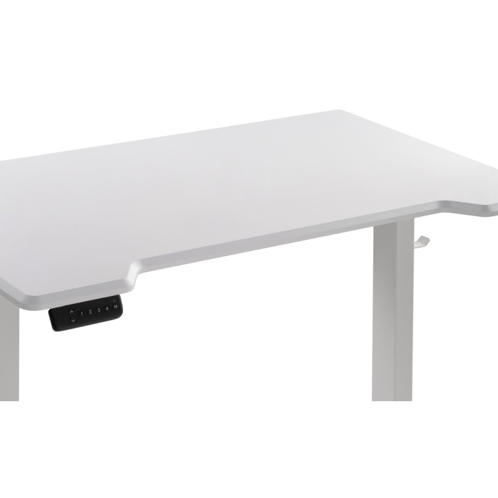 Компьютерный стол Маркос с механизмом подъема 140х80х75 белый / шагрень белая