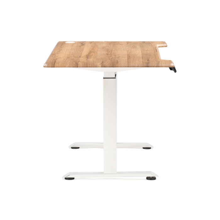Компьютерный стол Маркос с механизмом подъема 140х80х75 белый / вотан дуб
