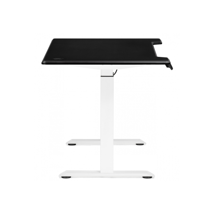 Компьютерный стол Маркос с механизмом подъема 140х80х75 черная шагрень / белый