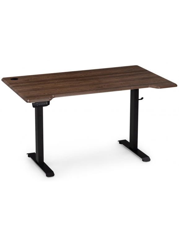Компьютерный стол Маркос с механизмом подъема 140х80х75 черный / кантри орех