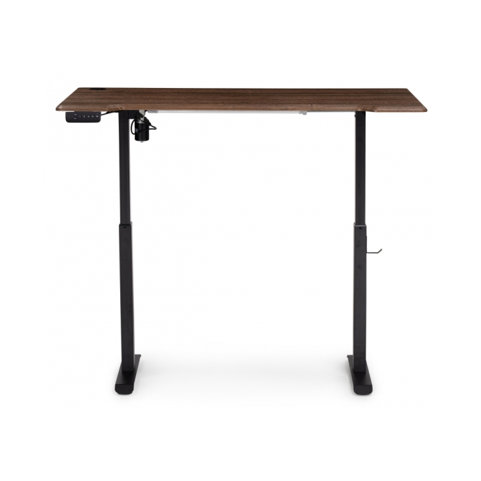 Компьютерный стол Маркос с механизмом подъема 140х80х75 черный / кантри орех