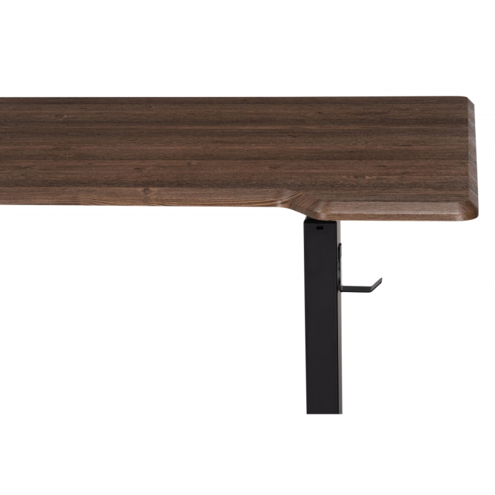 Компьютерный стол Маркос с механизмом подъема 140х80х75 черный / кантри орех