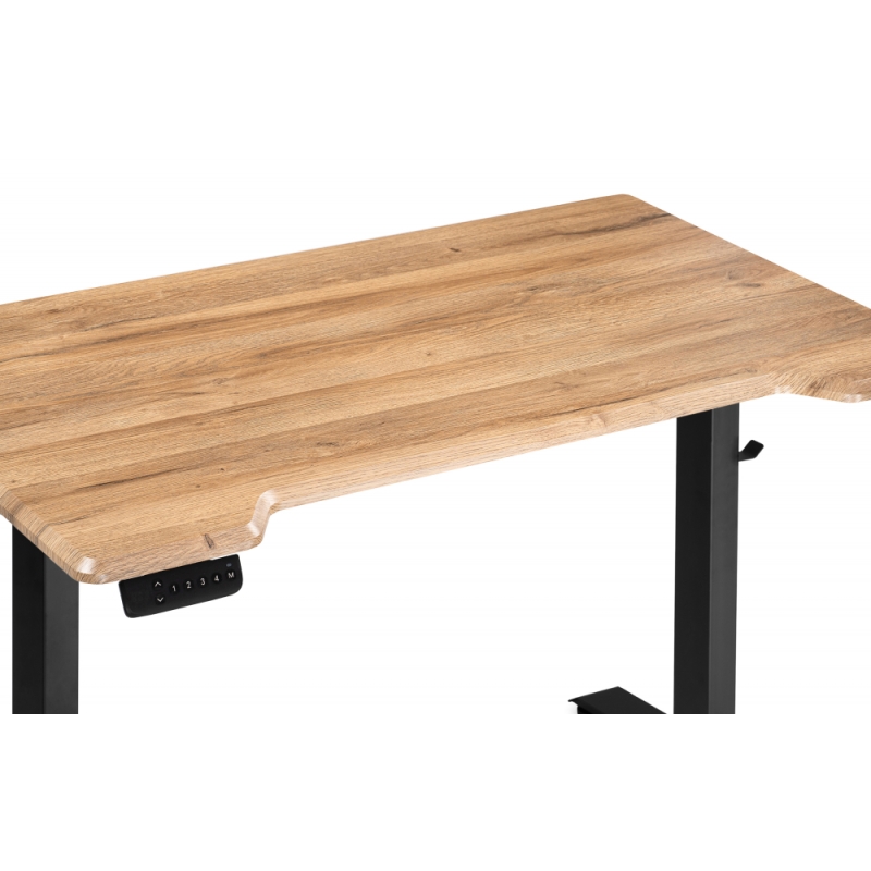 Компьютерный стол Маркос с механизмом подъема 140х80х75 дуб вотан / черный