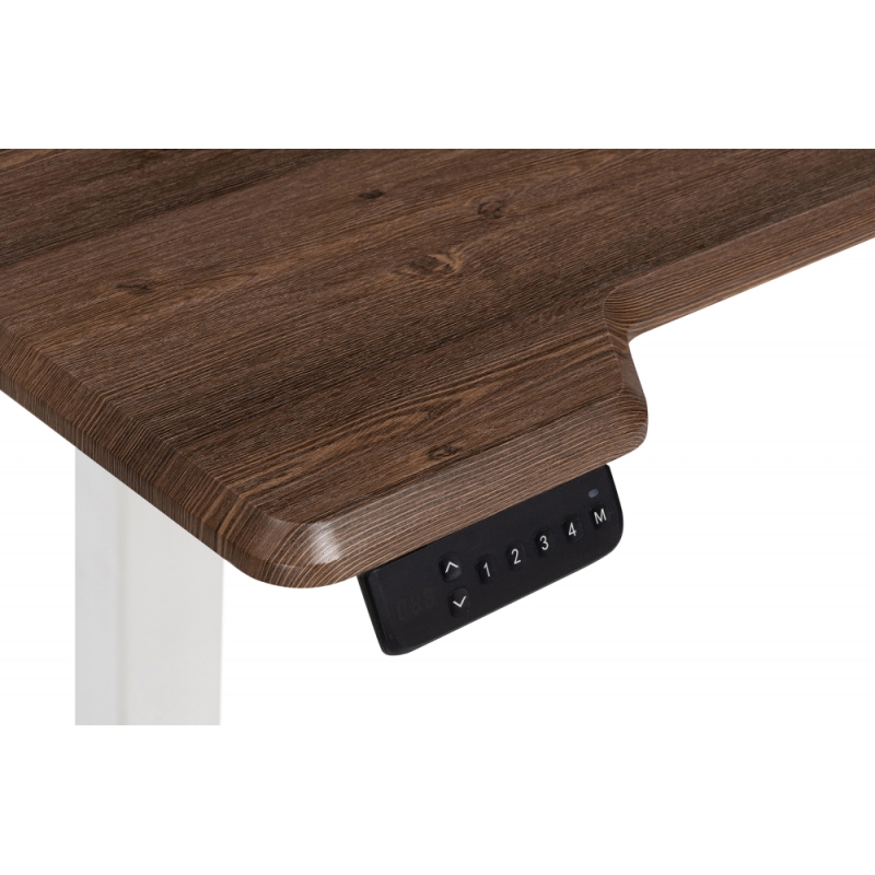 Компьютерный стол Маркос с механизмом подъема 140х80х75 орех кантри / белый