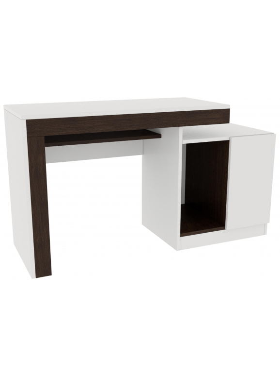 Компьютерный стол Модена белый / венге
