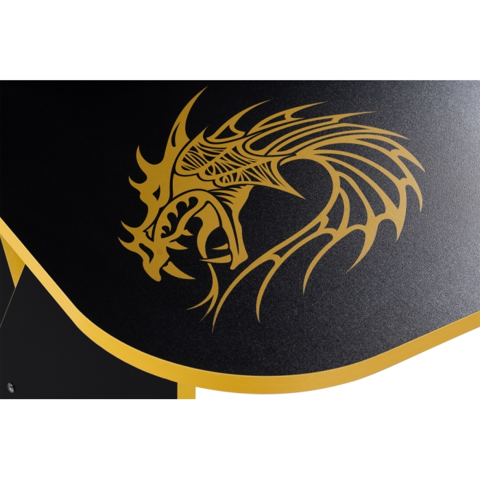 Компьютерный стол Вивианн 140х89х75 черный / желтый