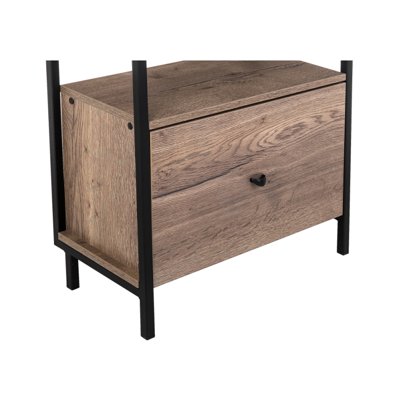 Готовая прихожая Лира дуб велингтон / черный матовый