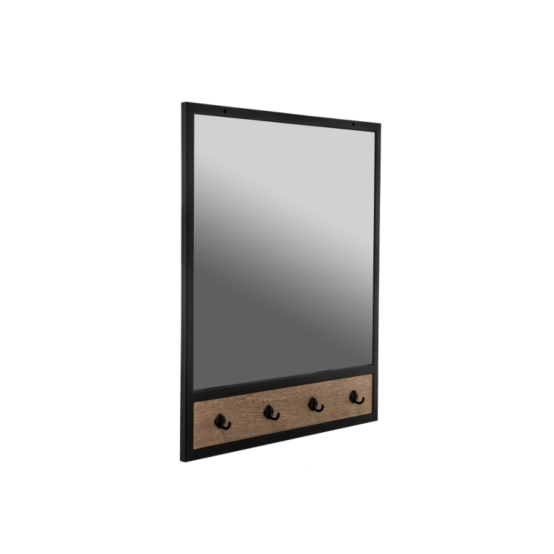 Настенная вешалка Персей дуб велингтон / черный матовый