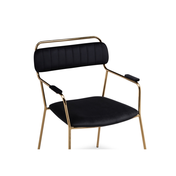 Кресло Aspen black / gold