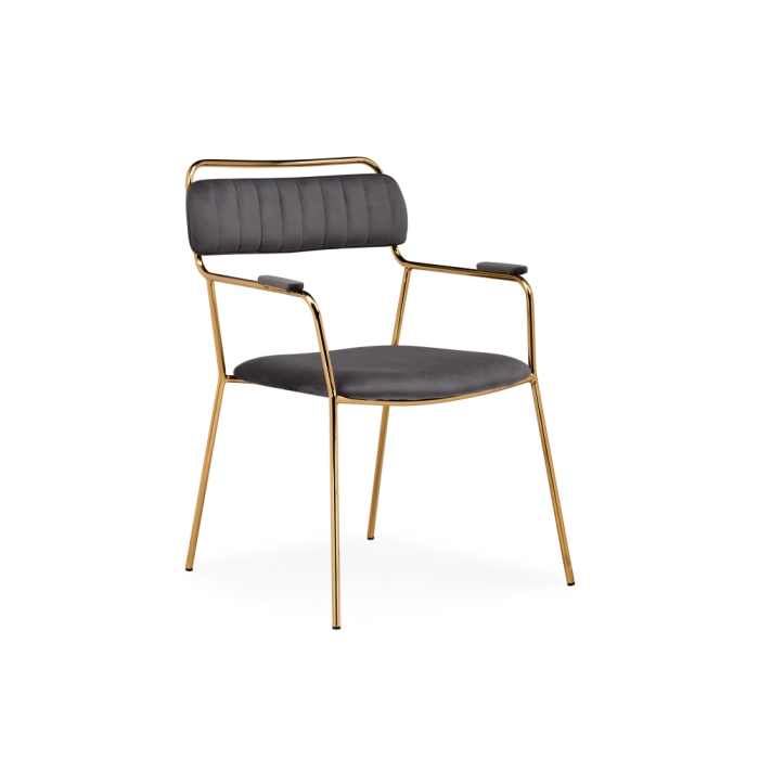 Кресло Aspen dark gray / gold