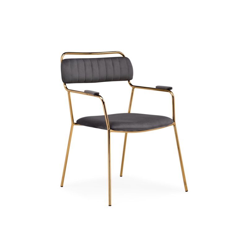 Кресло Aspen dark gray / gold