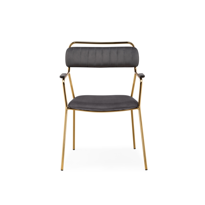Кресло Aspen dark gray / gold