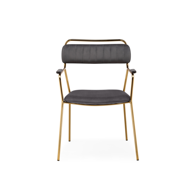 Кресло Aspen dark gray / gold