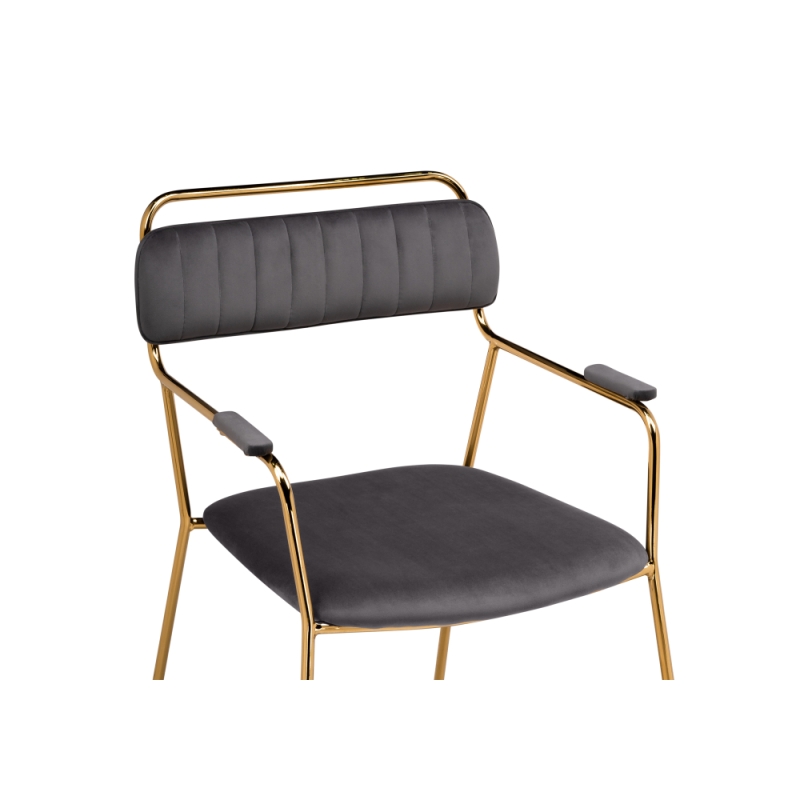 Кресло Aspen dark gray / gold