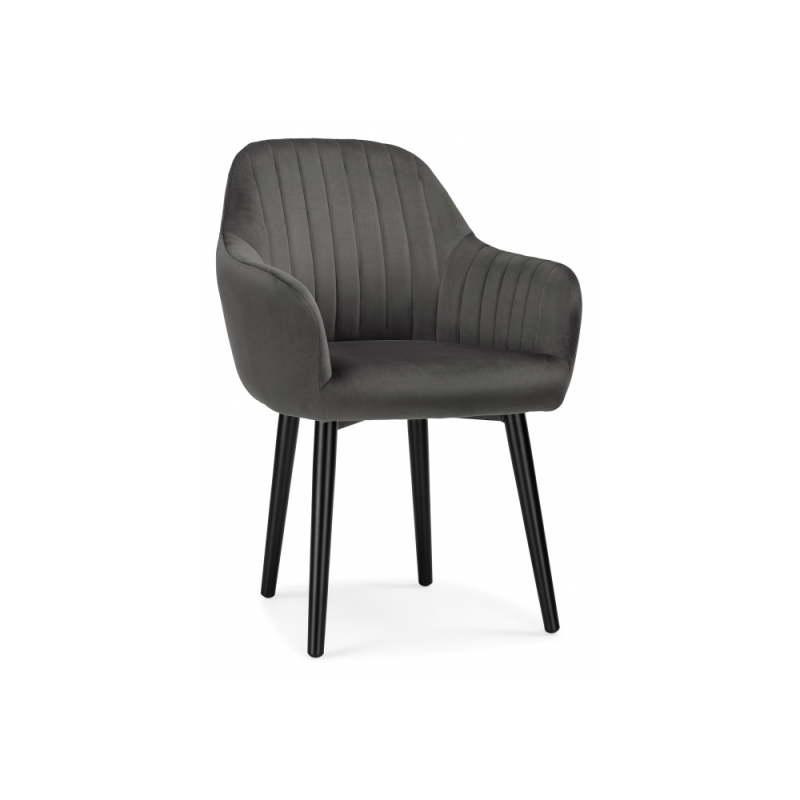 Кресло Бри серое / черное