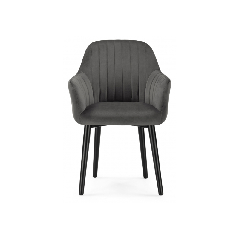 Кресло Бри серое / черное