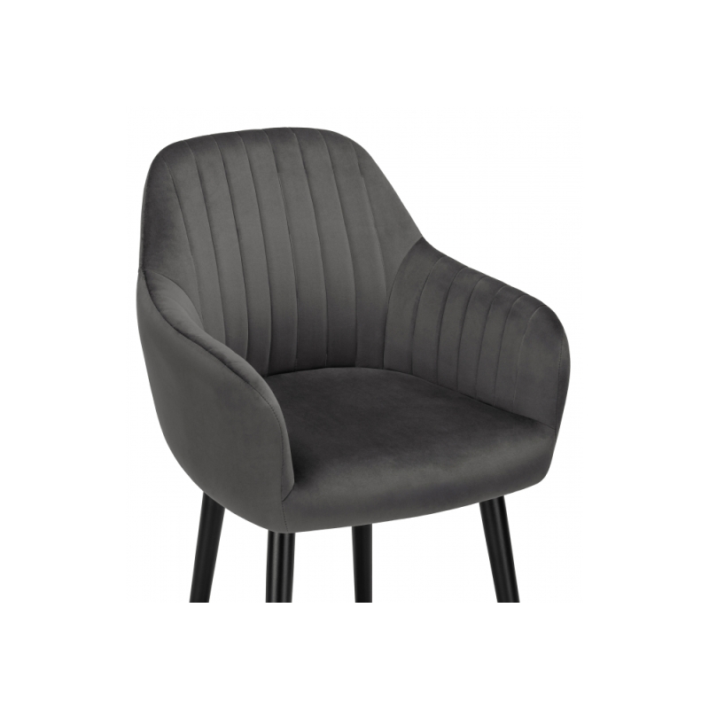 Кресло Бри серое / черное