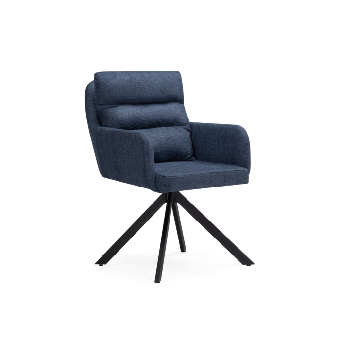 Кресло Бруно крутящееся синее / черное