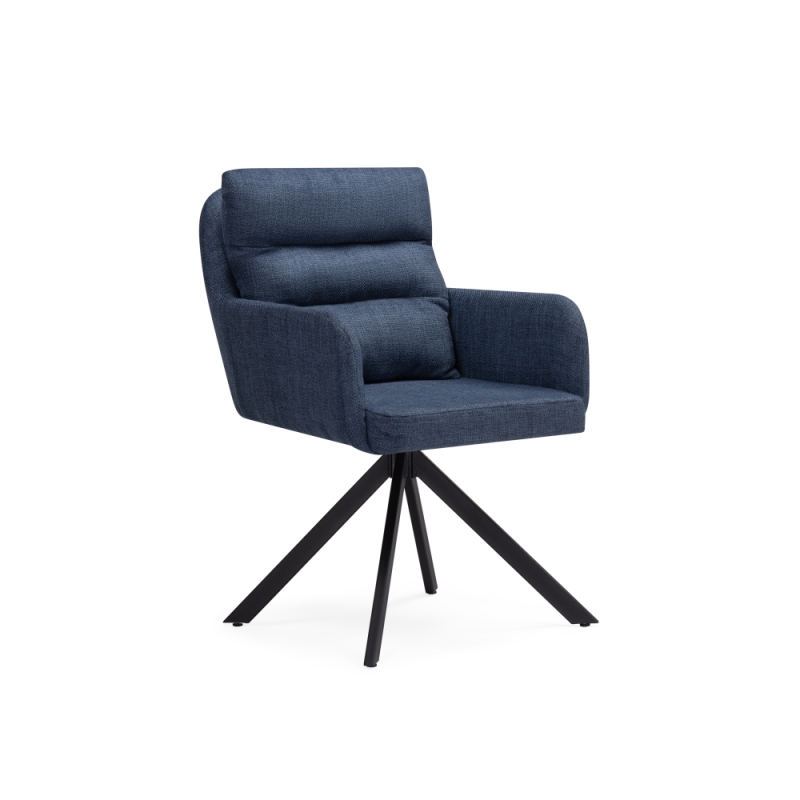 Кресло Бруно крутящееся синее / черное