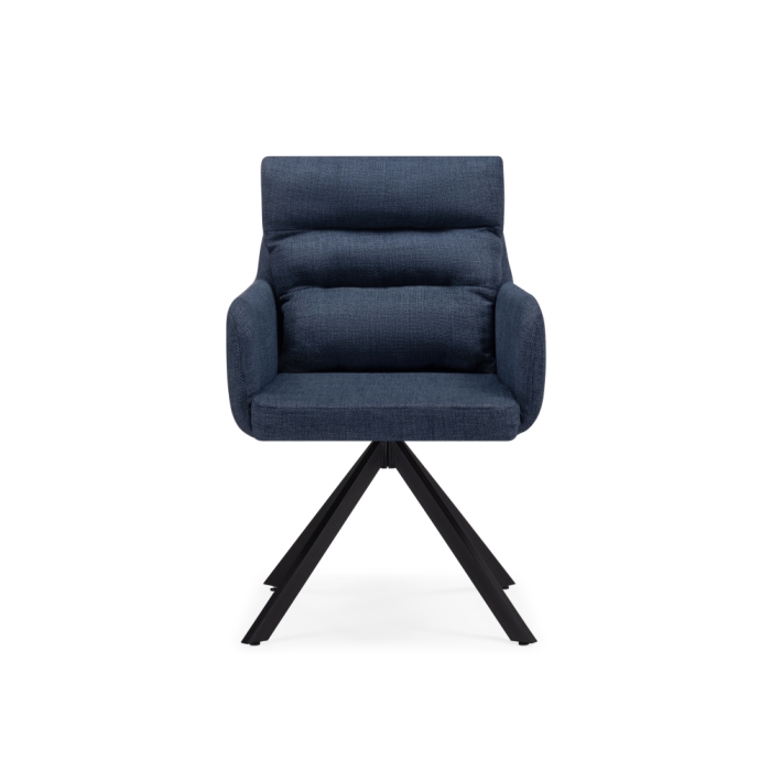 Кресло Бруно крутящееся синее / черное