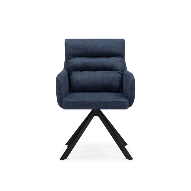 Кресло Бруно крутящееся синее / черное