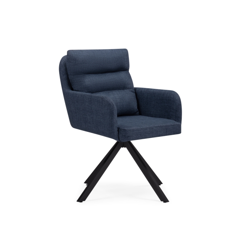 Кресло Бруно крутящееся синее / черное