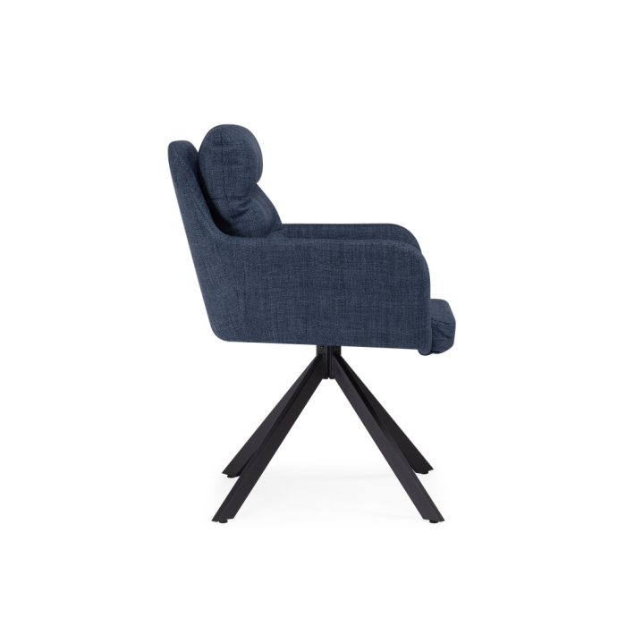 Кресло Бруно крутящееся синее / черное