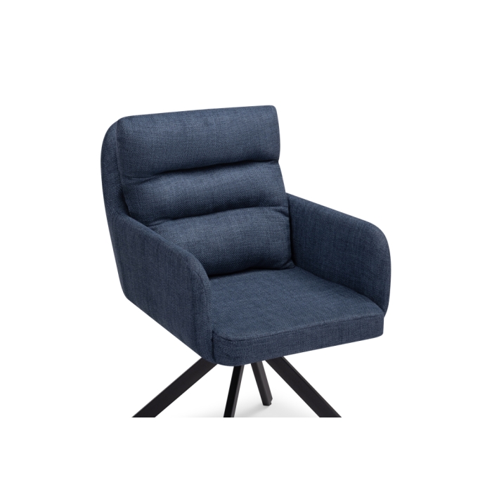 Кресло Бруно крутящееся синее / черное