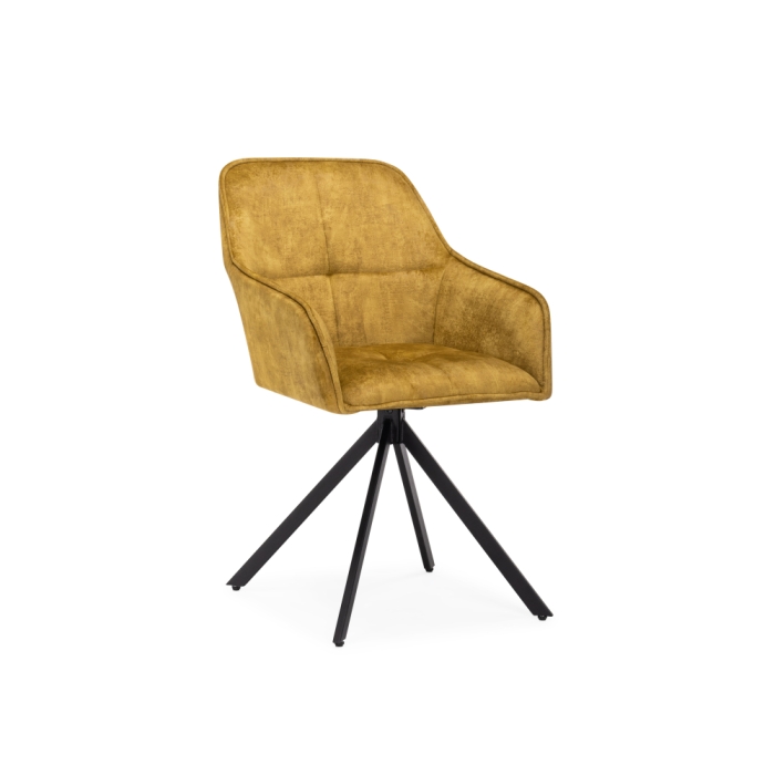 Кресло Дакота крутящееся желтое / черное