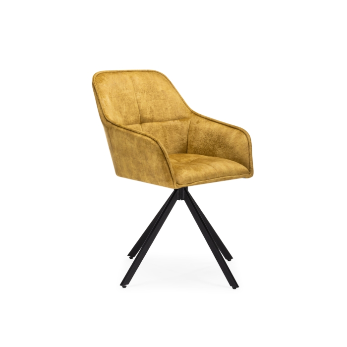 Кресло Дакота крутящееся желтое / черное