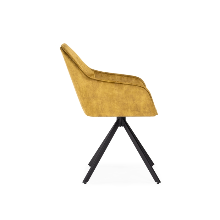 Кресло Дакота крутящееся желтое / черное