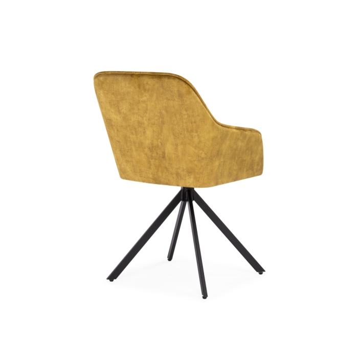 Кресло Дакота крутящееся желтое / черное