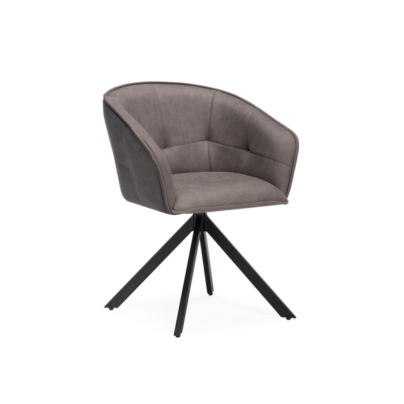 Кресло Дарк крутящееся серое / графит / черное