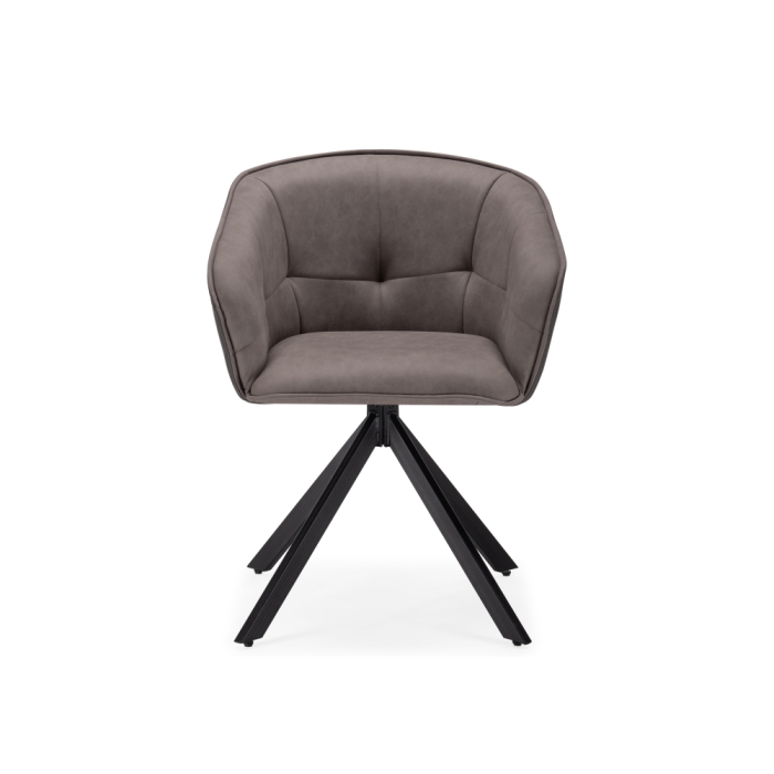 Кресло Дарк крутящееся серое / графит / черное