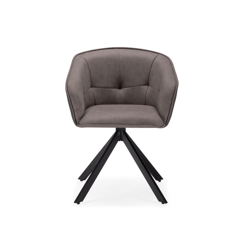 Кресло Дарк крутящееся серое / графит / черное