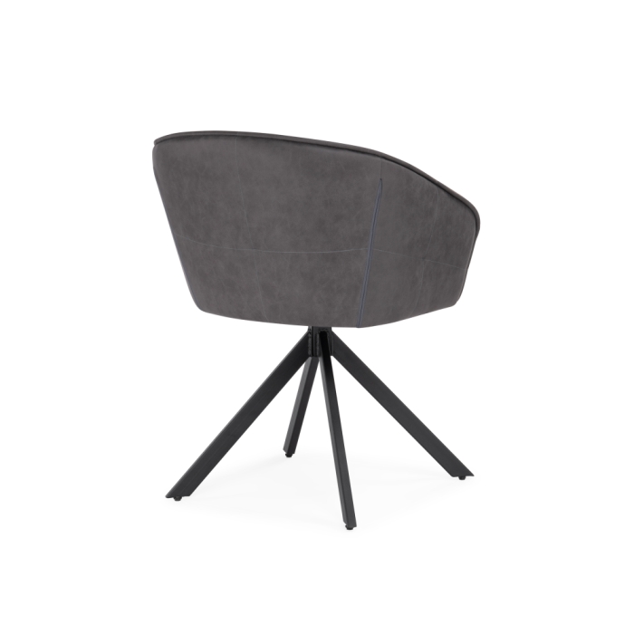 Кресло Дарк крутящееся серое / графит / черное