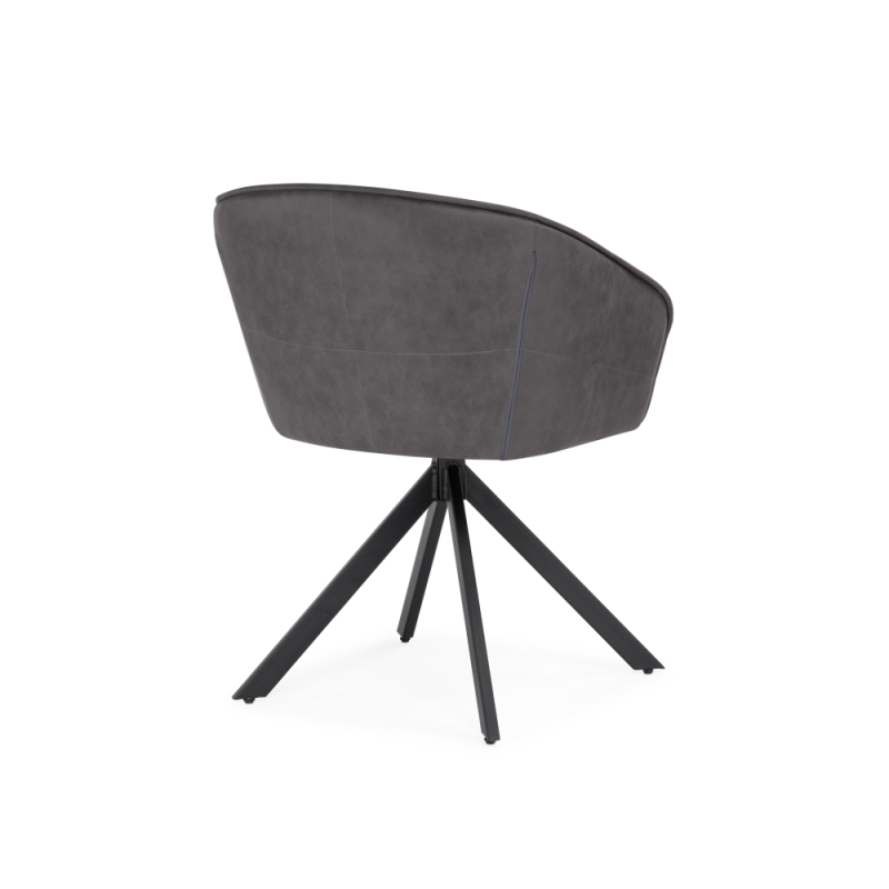 Кресло Дарк крутящееся серое / графит / черное