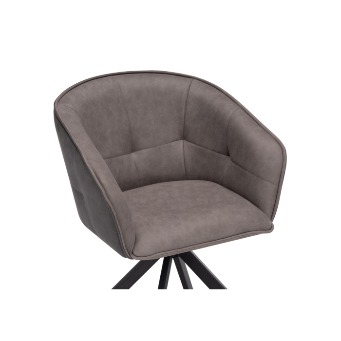 Кресло Дарк крутящееся серое / графит / черное