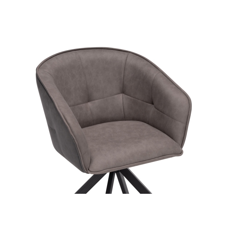 Кресло Дарк крутящееся серое / графит / черное