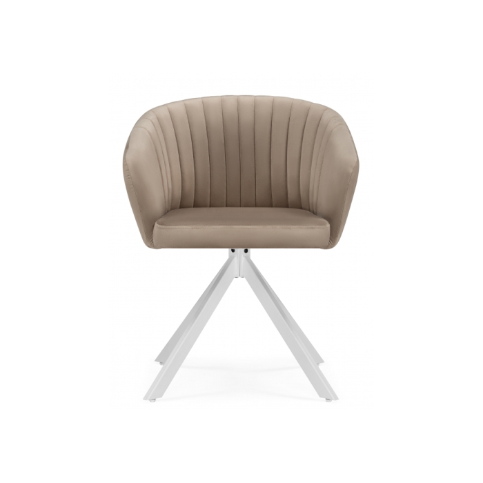 Кресло Корсо крутящиеся бежевое / белое