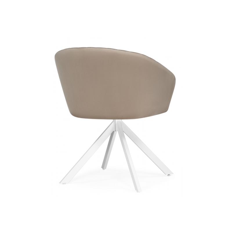 Кресло Корсо крутящиеся бежевое / белое