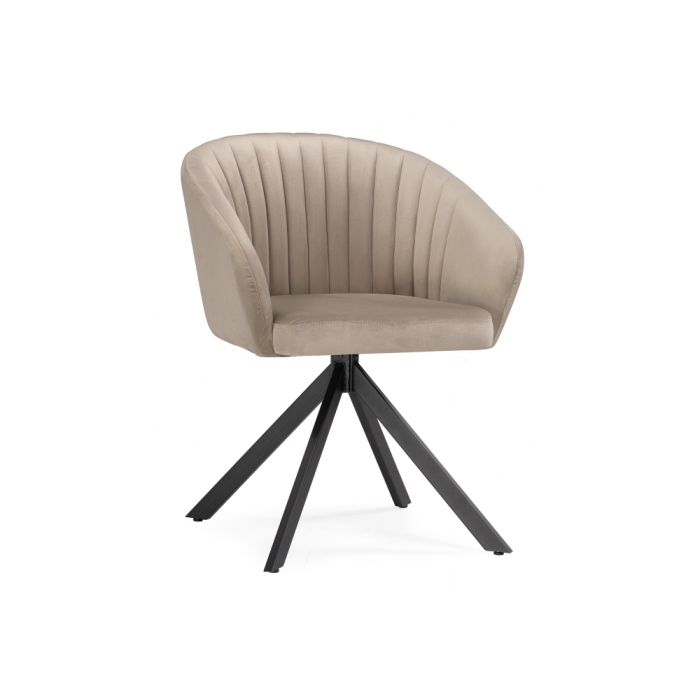 Кресло Корсо крутящиеся бежевое / черное