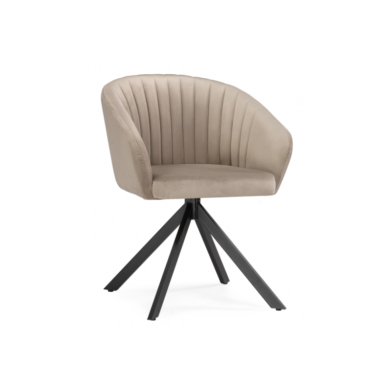 Кресло Корсо крутящиеся бежевое / черное