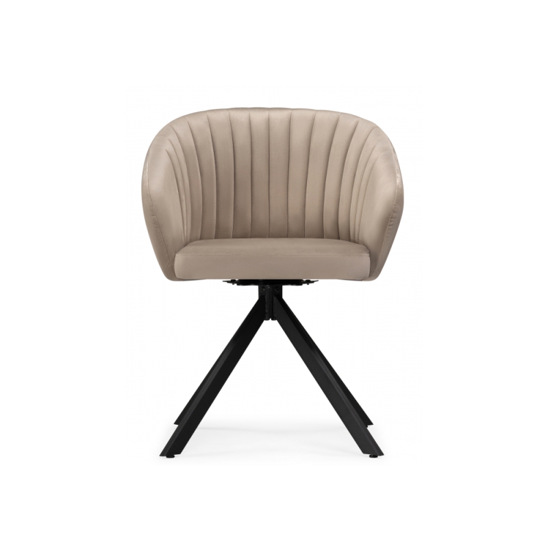 Кресло Корсо крутящиеся бежевое / черное