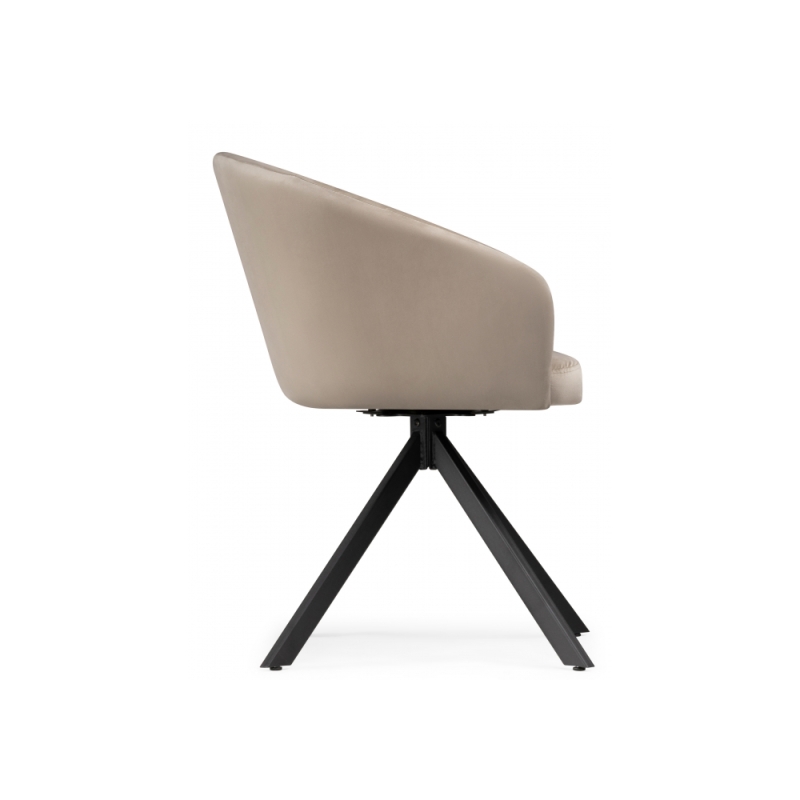 Кресло Корсо крутящиеся бежевое / черное