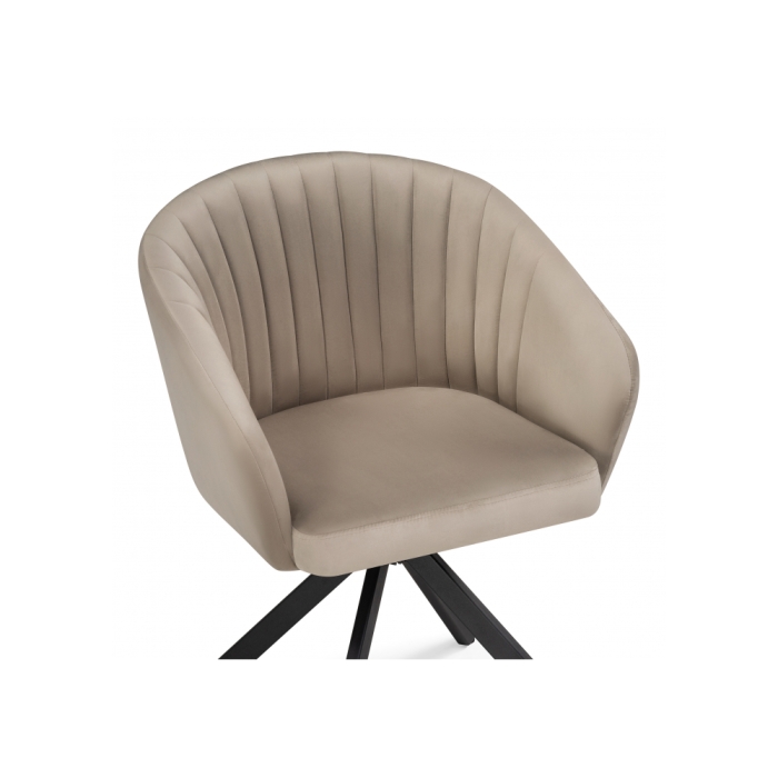 Кресло Корсо крутящиеся бежевое / черное