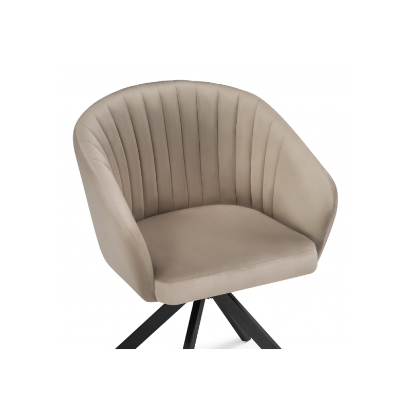 Кресло Корсо крутящиеся бежевое / черное