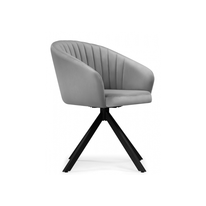 Кресло Корсо крутящиеся темно-серое / черное