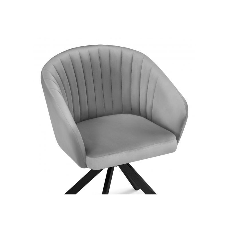 Кресло Корсо крутящиеся темно-серое / черное