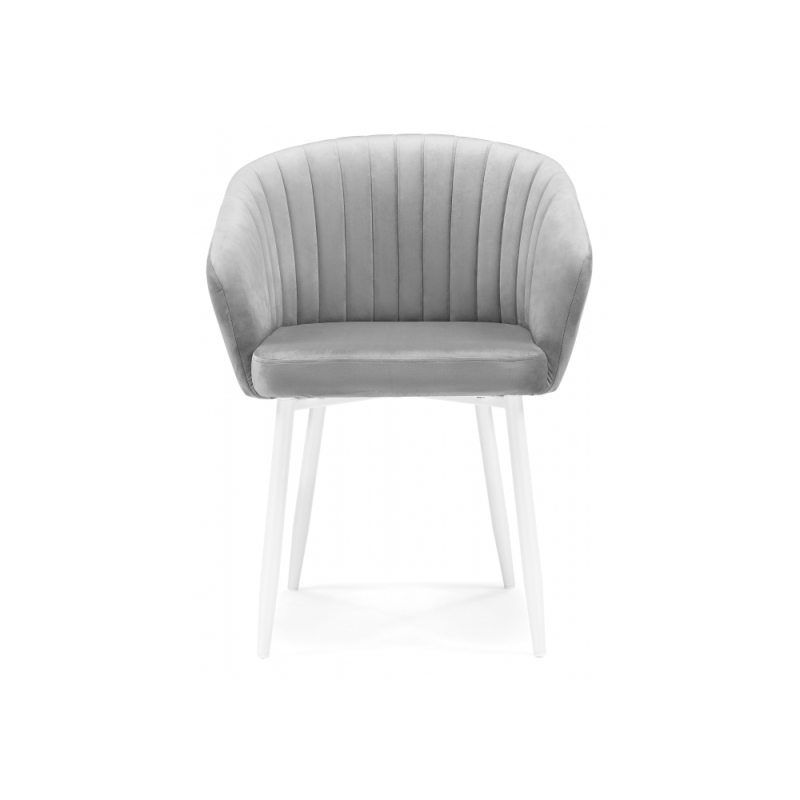 Кресло Корсо светло-серое / белое